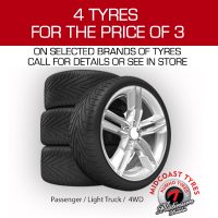 4 TYRES FOR PRICE OF 3